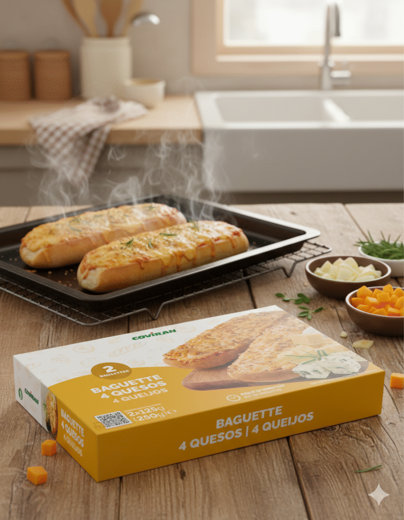 bagette 4 quesos